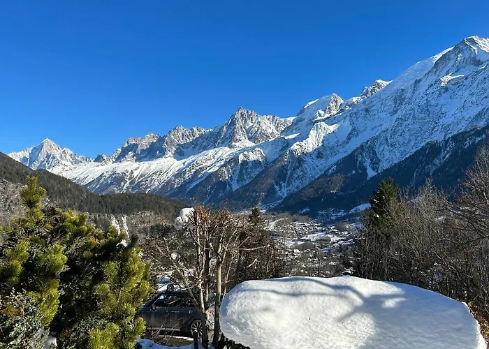Logement Avec Jardin Et Vue Panoramique Montblanc